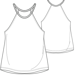 Fashion sewing patterns for LADIES T-Shirts Sleeveless T-Shirt 7268